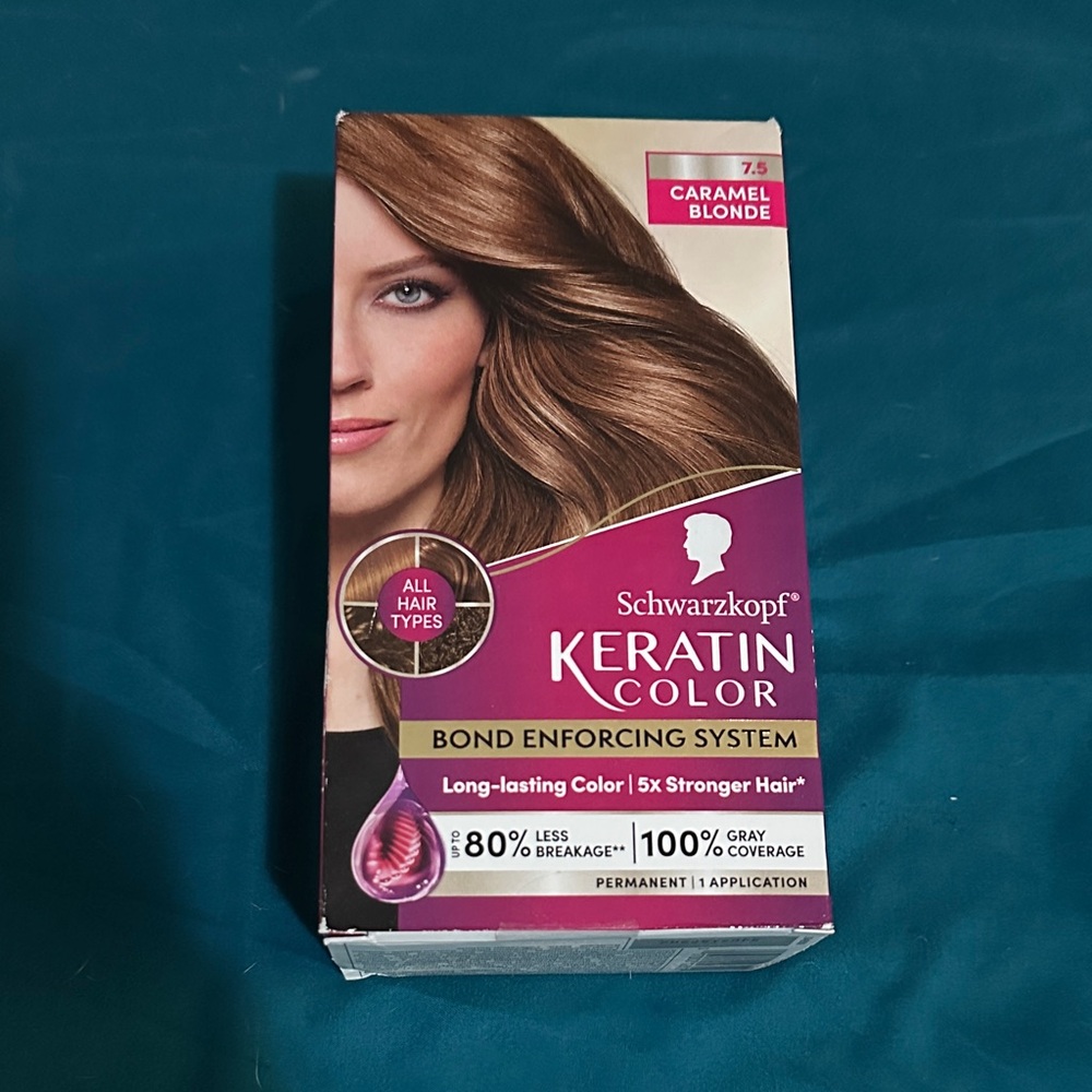 Keratin Color Caramel Blonde Hair Dye